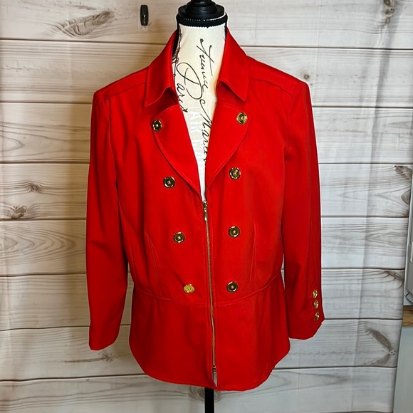 Tahari Jackets & Blazers - Tahari Red and Gold Blazer - 16
